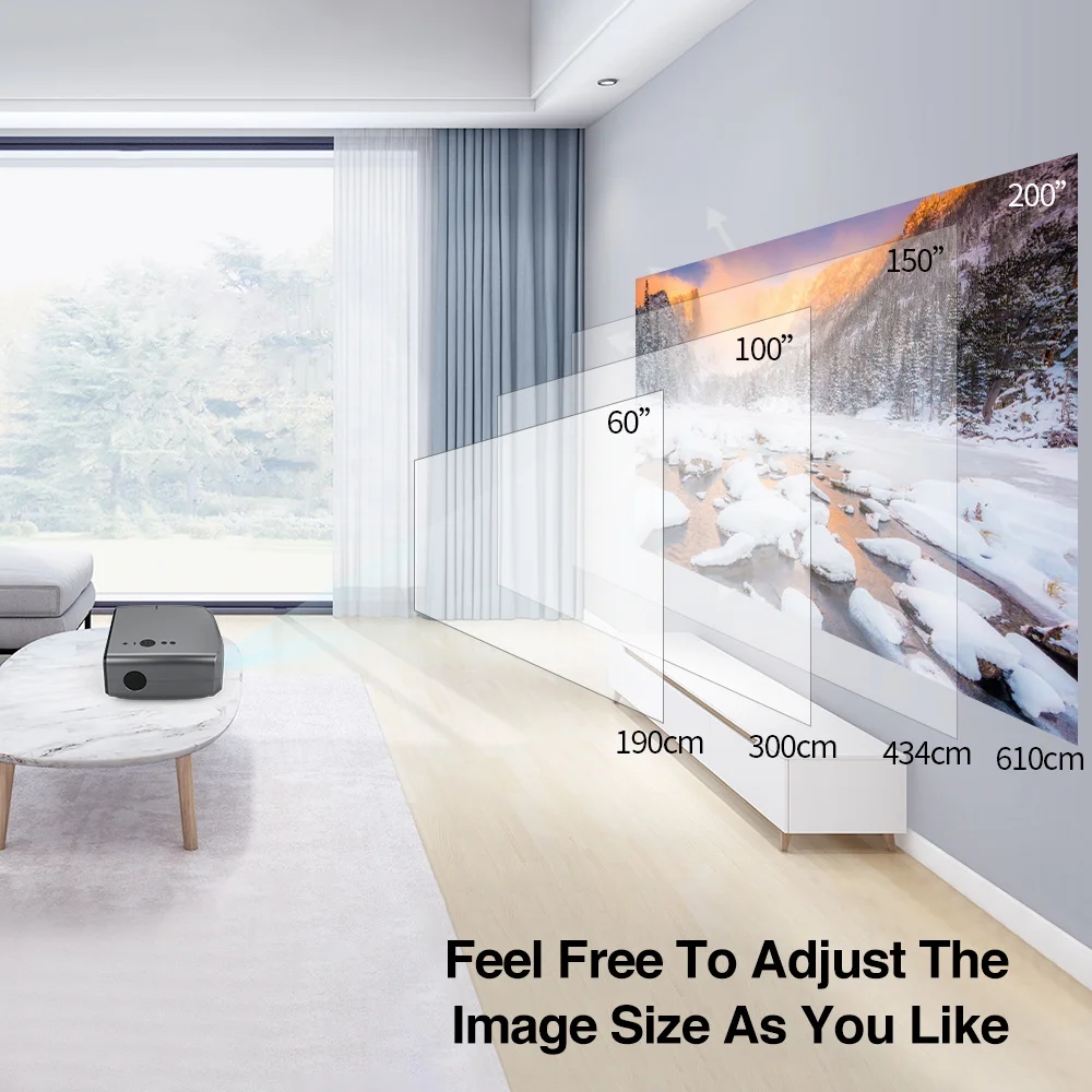 Домашний проектор 900DAB для домашнего кинотеатра светодиодное видео 7200 люмен