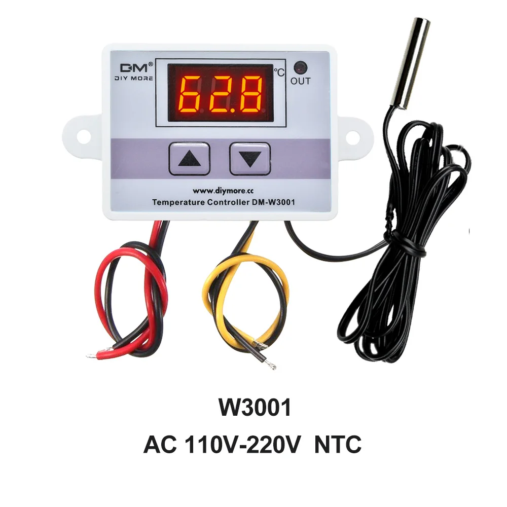 Цифровой регулятор температуры W3001 фоторегулятор термометр терморегулятор 110-220