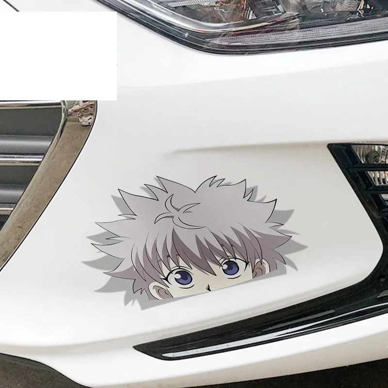 

Classic Design Killua Zoldyck Hunter X Hunter Peek Big Head Anime Vinyl Car Sticker JDM Window Trunk Decal KK13*8cm