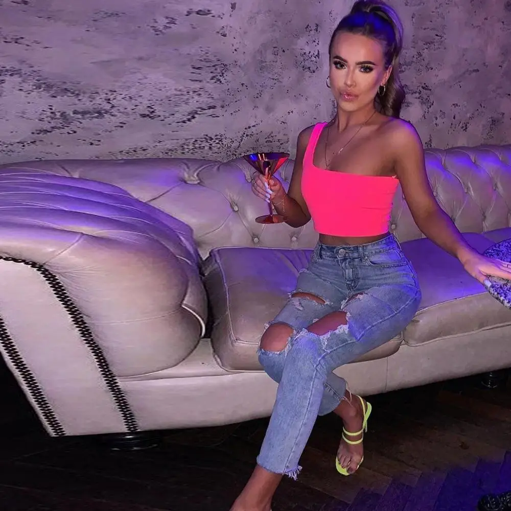 Летняя Сексуальная укороченная короткая майка с открытыми плечами в европейском