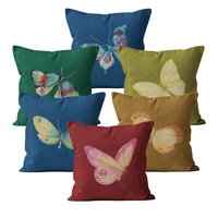 cartoon cushion cover home decor 4040 45x45 decorative butterfly pillow case for sofa red blue pillowcase decoration