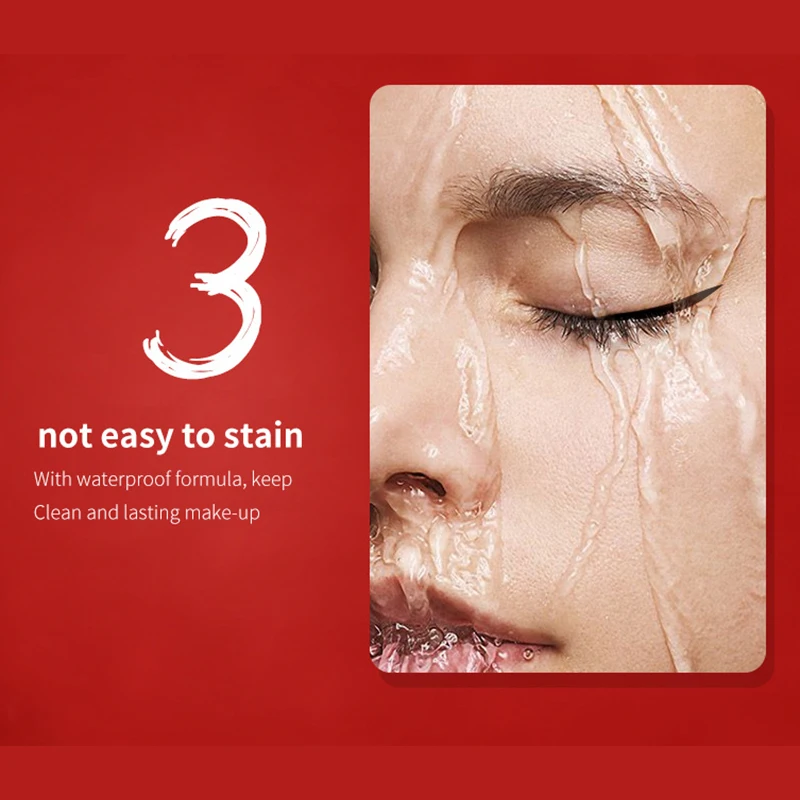 

Red tube silver tube eyeliner cool black quick-drying waterproof liquid eyeliner pen (2g)