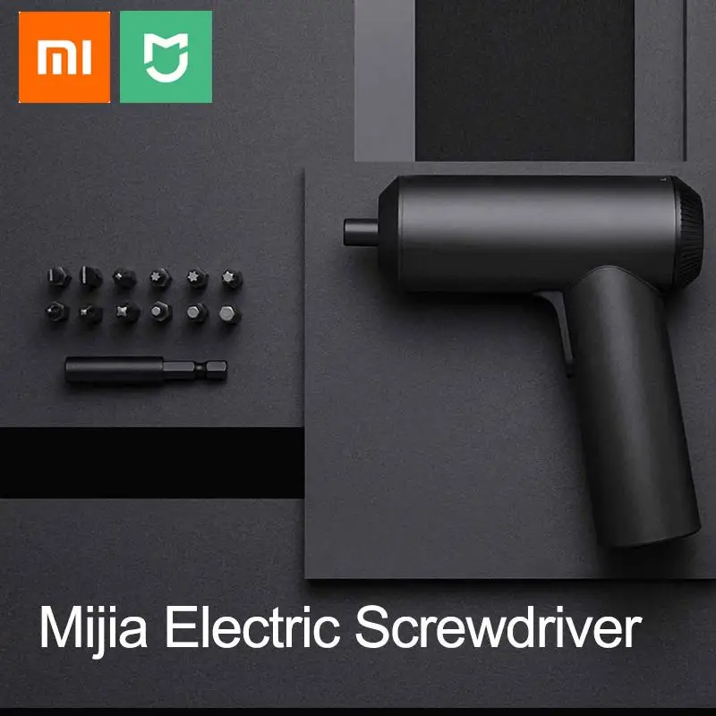 Xiaomi Mijia Беспроводная перезаряжаемая отвертка 3 6 V 2000mAh Li-Ion 5N. m электрическая с 12 шт