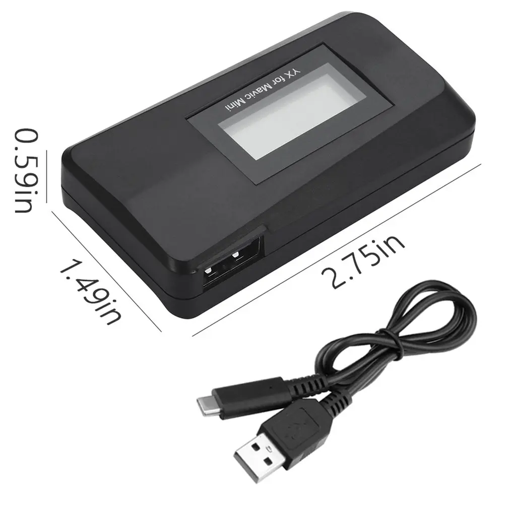 

LED Digital Display QC3.0 Adapter Battery Charger USB Charging Adapter With Charging Cable for DJI Mavic Mini Drone