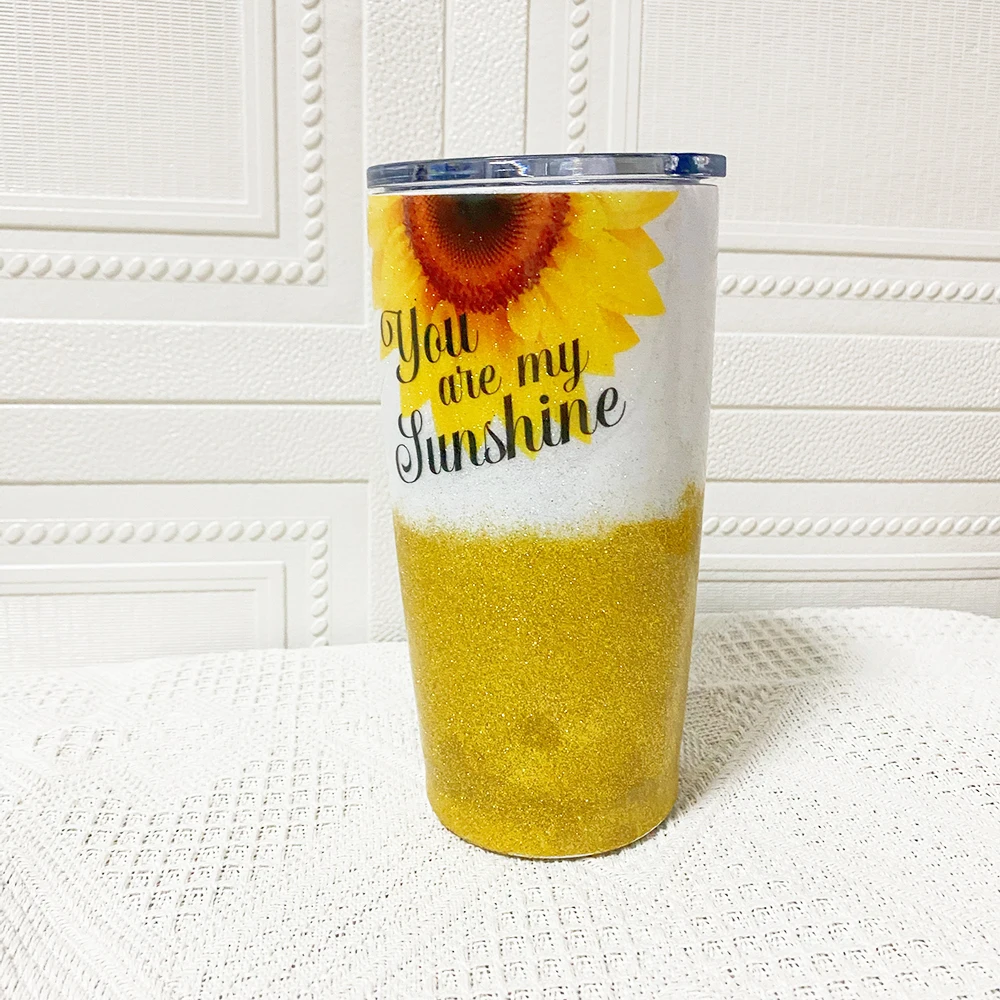 

Индивидуальный подарок, эпоксидный стакан sunflower you are my sunshine, 20 унций