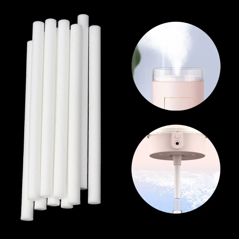 

10Pcs 8mmx130mm Humidifiers Filters Cotton Swab for Humidifier Aroma Diffuser