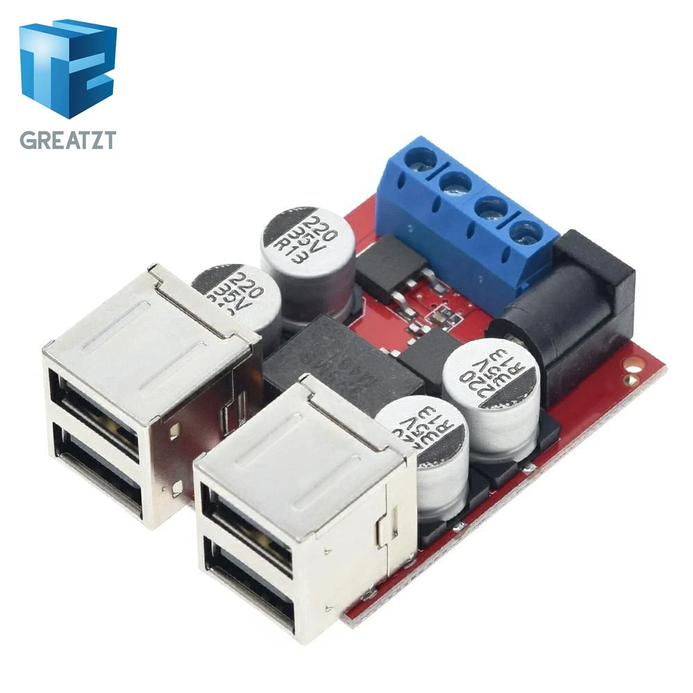 GREATZT DC модуль зарядки автомобиля 8 В 35 5 в 8А разгерметизации питания 4 порта USB