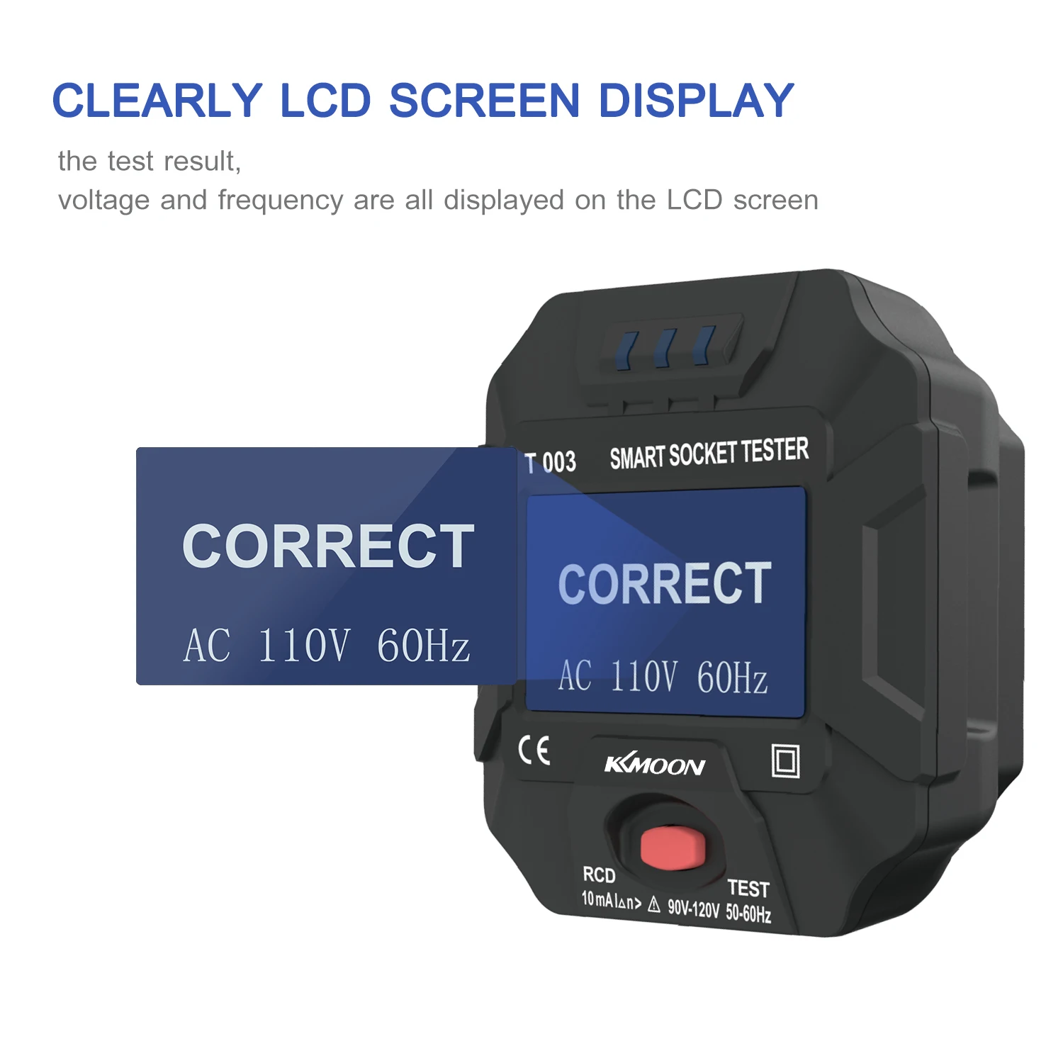 KKmoon 220~250V Socket Outlet Tester Smart Circuit Polarity Detector Wall Plug Breaker Finder Leakage Test for Home Appliance |