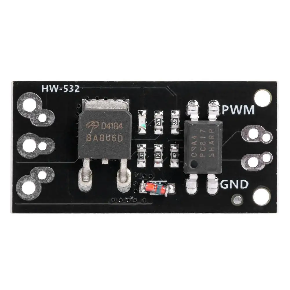 

HW-532A PWM D4184 Isolated MOSFET MOS Tube FET Module w/Optocoupler Replacement Relay Board with High and Low Level Controller