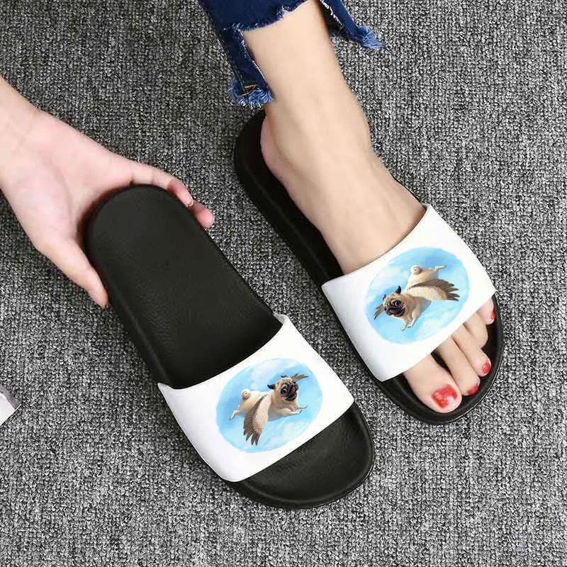 

Women Slippers shoes woman Summer Cartoon Dog Beach Slippers Home Indoor Slides Bedroom Flip-Flop Female Sandalias Mujer