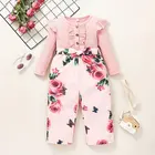 Детские комбинезоны на весну и осень, модные прямые детские брюки для девочек, хлопковая детская одежда с кулиской, брюки для девочек