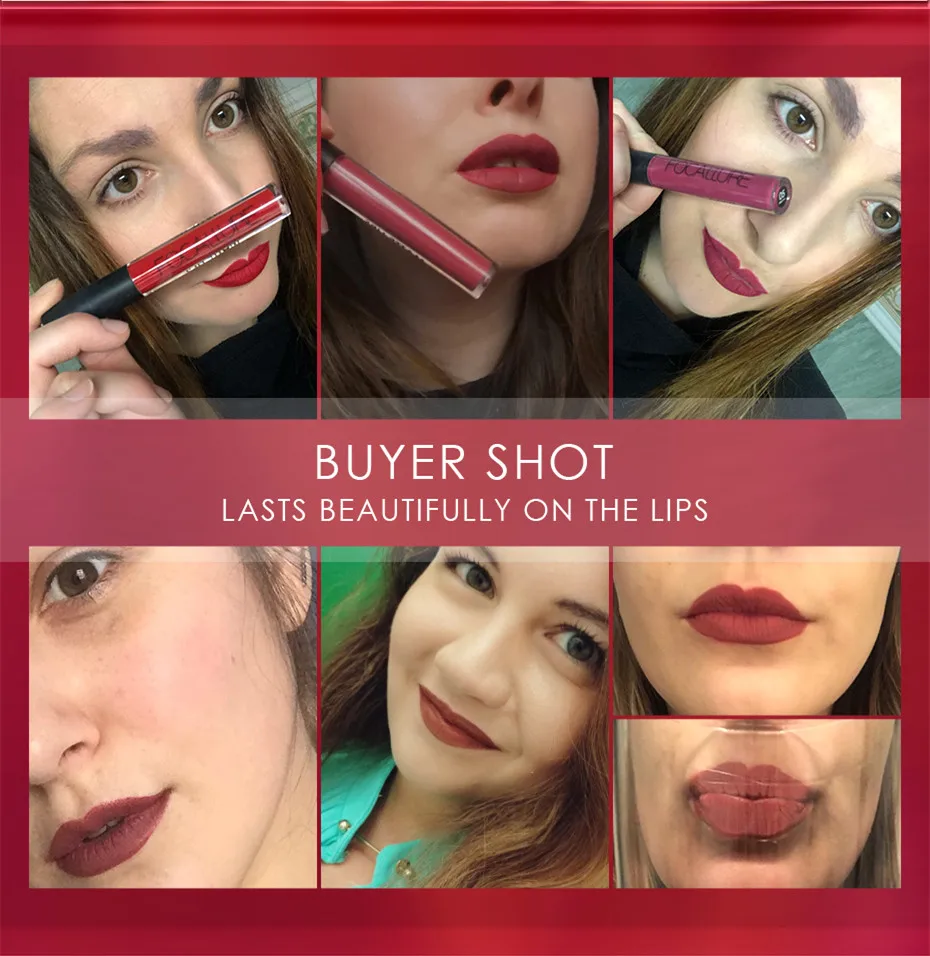 FOCALLURE Matte Жидкий блеск для губ оттенок губная помада Водонепроницаемый