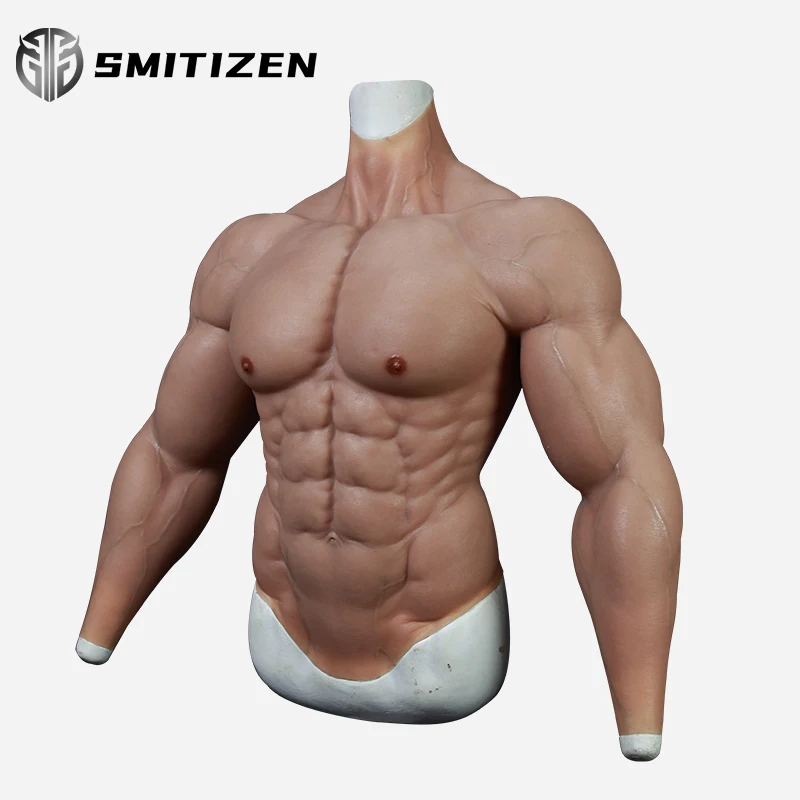 SMITIZEN-traje de silicona mejorado con brazos para hombre, disfraz de fetiche de m&uacute;sculos, vientre falso, Artificial, para Cosplay-2