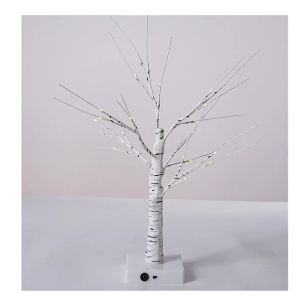 Теплый белый дерево светильник Настольная лампа украшения светодиодный ночной