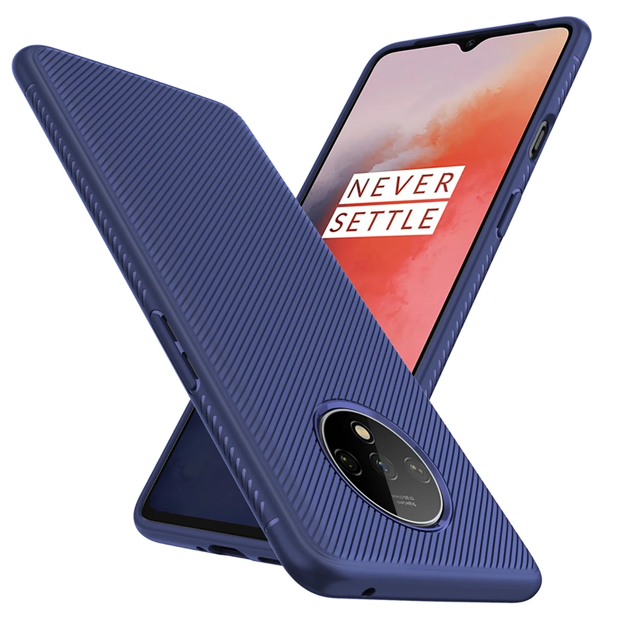 Для Oneplus 7T 7 8 Pro Чехол силиконовый тонкий Матовый ТПУ текстурированный резиновый