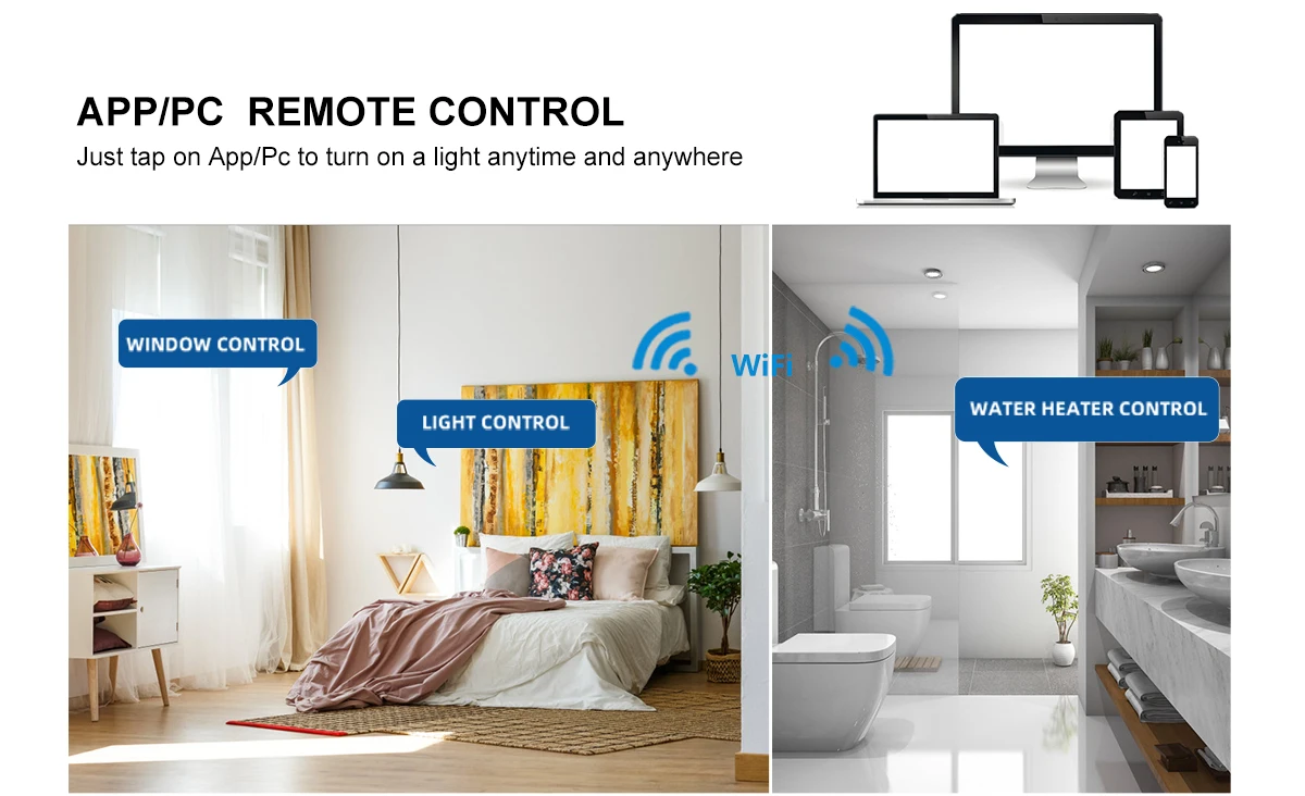 

DIY 4 Ch Distribution Box Smart Home Controller System Local And Remote Power Circuit Breaker
