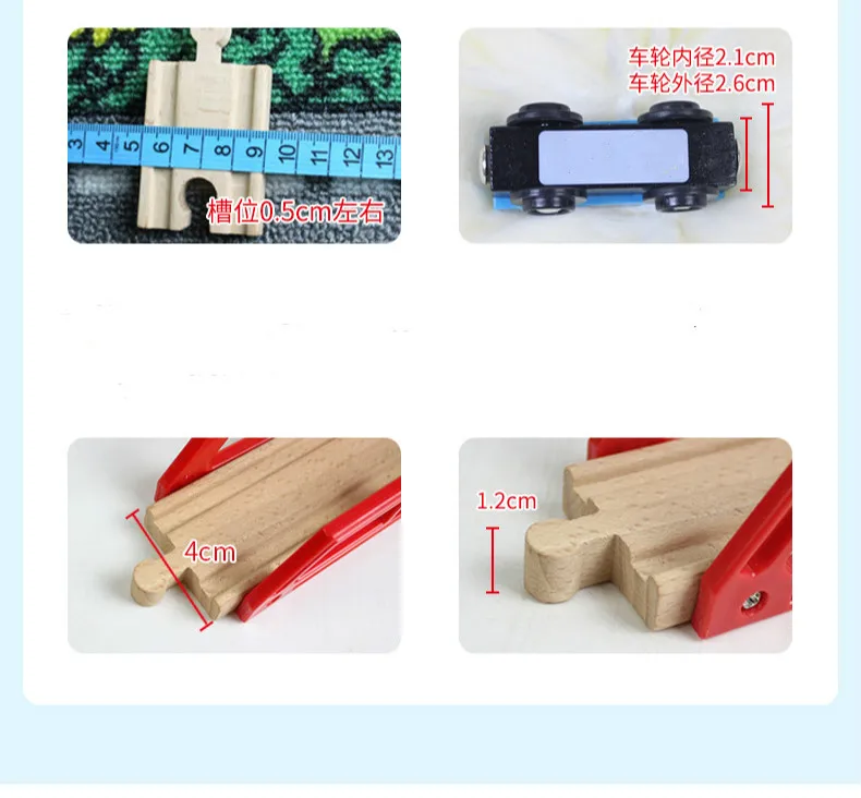 15 Styles Wooden Train Track Railway Bridge Accessories Variety Train With Compatible Kids Assembly Toys Tunnel Cross Bridge