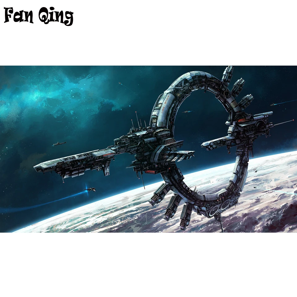 Алмазная 5D Вышивка сделай сам картина из полных страз вышивка крестиком Планета