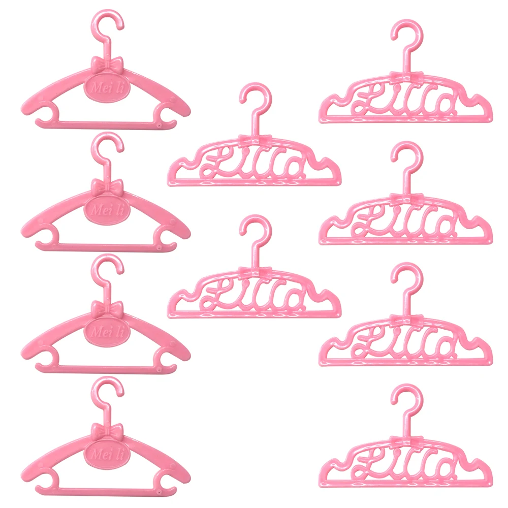 Нагорный Карабах 10 шт./партия Мини пластик розовый вешалка для кукол милый шкаф
