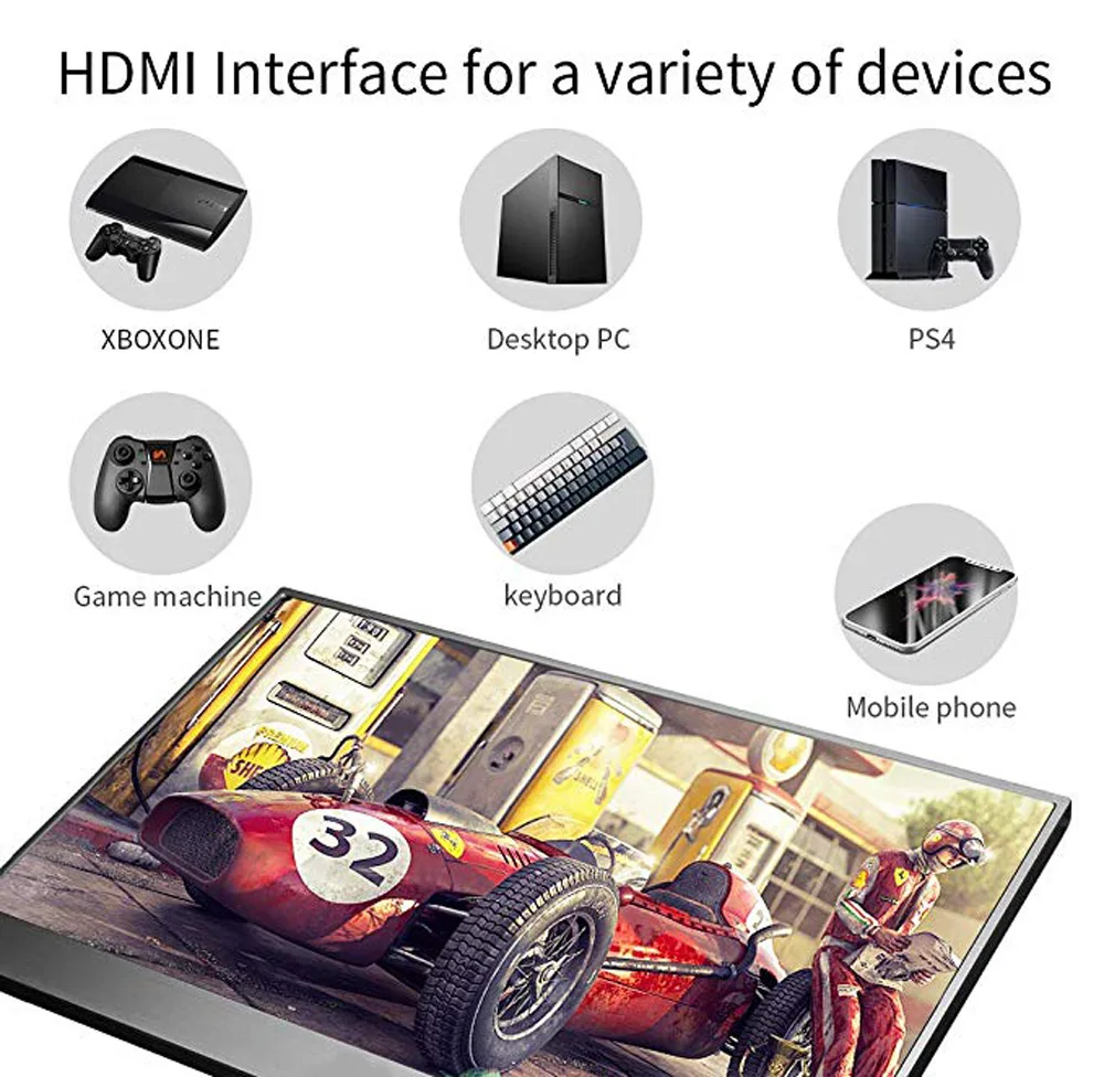 Монитор игровой портативный 15 6 дюйма HDMI USB Type C 3840X2160|Мониторы| |