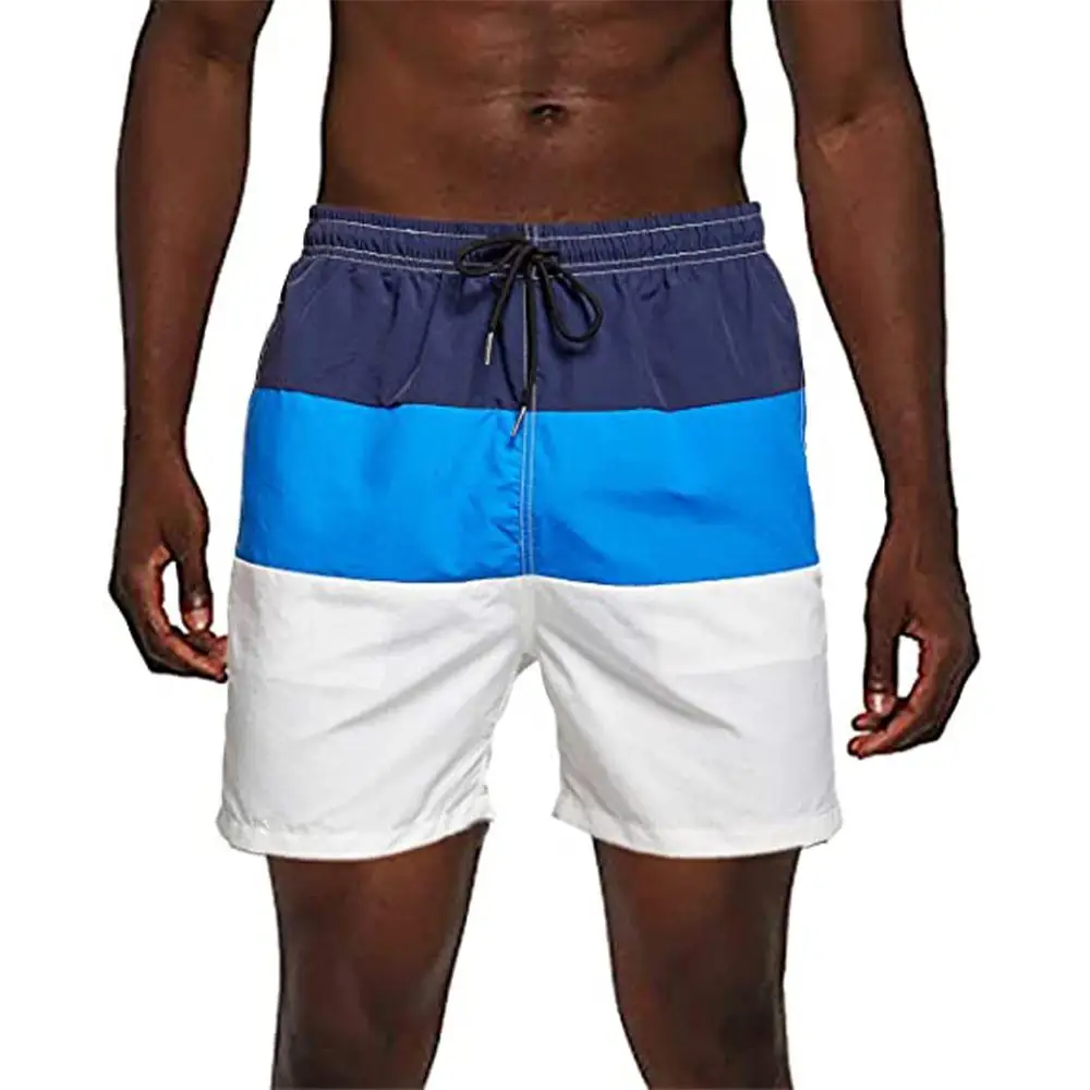 

Color Patchwork Sport Shorts Men Lace Up Beach Pants Summer Male Large Size Trousers