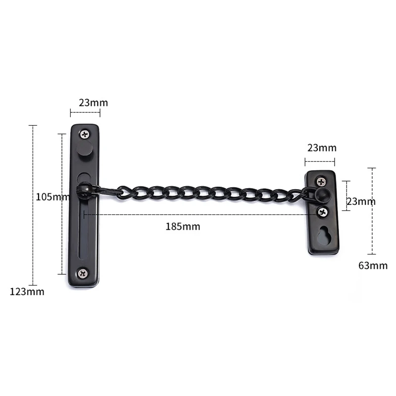 304 нержавеющая сталь Противоугонная дверная цепь замок для домашней