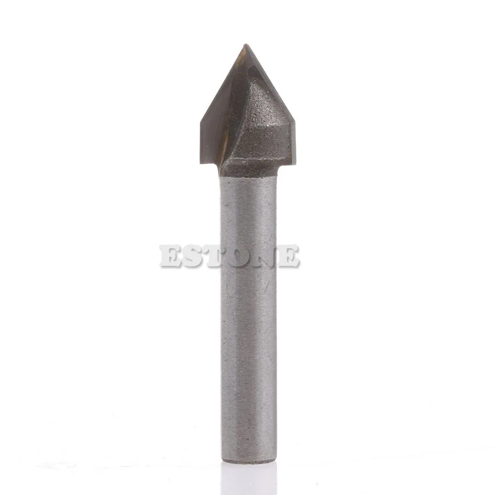 

6x10mm 1/4" 60 60 Degree Router Engraving V Groove Bit Wood Working Tool