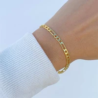 jujie 4mm6mm8mm stainless steel franco chain bracelet for women charm cuban link bracelets jewellery wholesaledropshipping