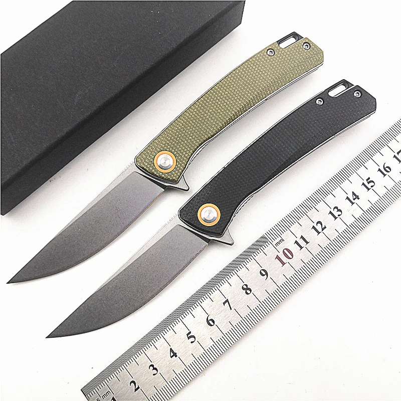 

Kesiwo KT608 EDC D2 Pocket Folding Knife Flax Fiber Handle Quick Open Ball Bearing Utility Camping Hunting Fishing Outdoor Knife