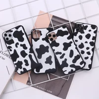 new white black cow symbol pattern print phone case cover for iphone 6 6s 7 8 plus x xs xr max 11 12 pro se 2020 back case cover