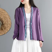 2021 autumn womens cotton kimono cardigan outerwear coats fashion streetwear short loose male jackets casual thin coat clothing