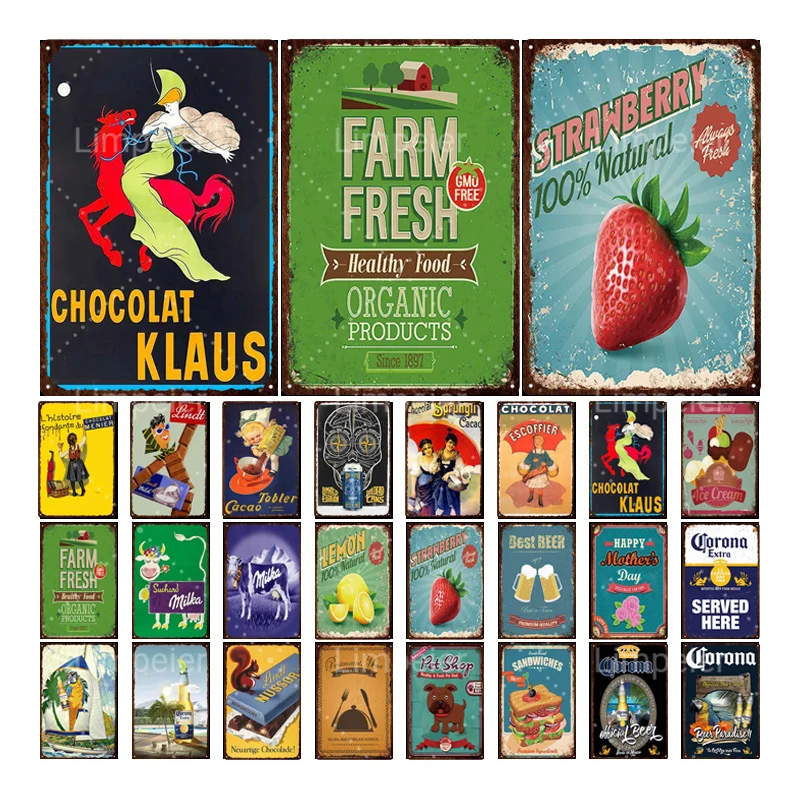 

Оловянная ретро-картина, Постер магазина, металлический бар, гостиница, коридор, настенная дорожная наклейка, украшение для шоколадной сцен...