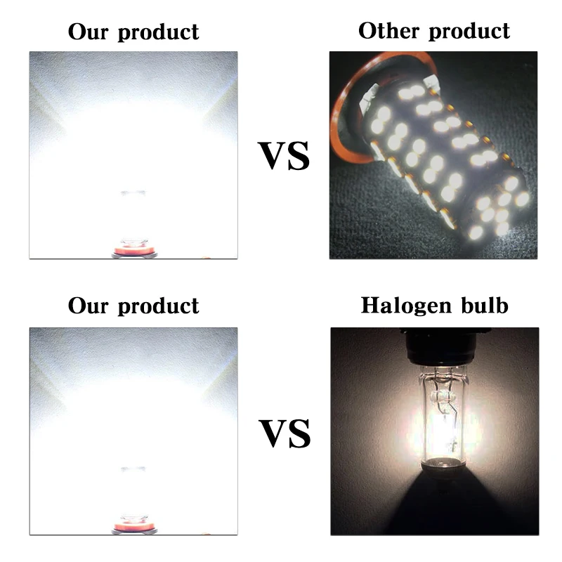 

2x H8 H11 LED Bulbs HB4 9006 Fog Lights Driving 3030SMD Tail Lamp Car Light parking 1200LM 12V - 24V Auto 6000K White