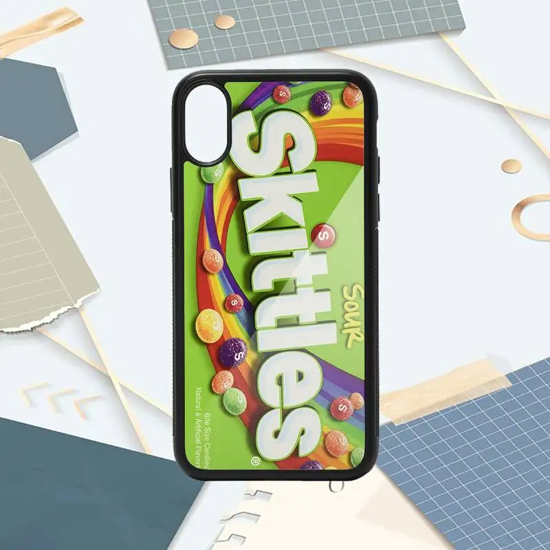 

Skittles Sweet Sour Fruit Candies Phone Case PC for iPhone 11 12 pro XS MAX 8 7 6 6S Plus X 5S SE 2020 XR