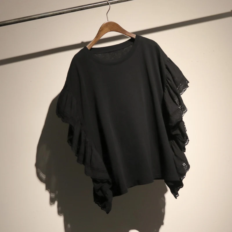 8635black WBB4020 XITAO Для женщин Новые Летние Корея модное платье с О-образным вырезом короткий рукав Повседневное Т-образное одноцветное свободное платье кружевная свободная футболка WBB4020 - Цвет: 8635black WBB4020