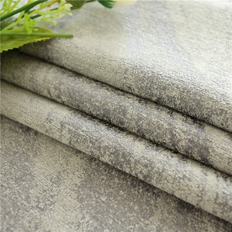 Современные роскошные серые шенилловые занавески с вышивкой для гостиной окна