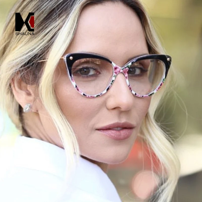 Женская оправа для очков SHAUNA в стиле кошачьи глаза ретро TR90|Женские очки кадры| |