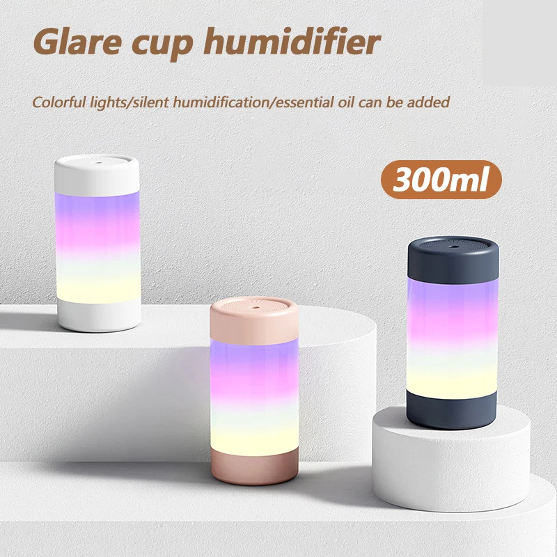 

Dazzling Cup Humidifier Home Office Car Air Aroma Diffuser 300ml Aroma Diffuser Cold Mist Air Humidifier