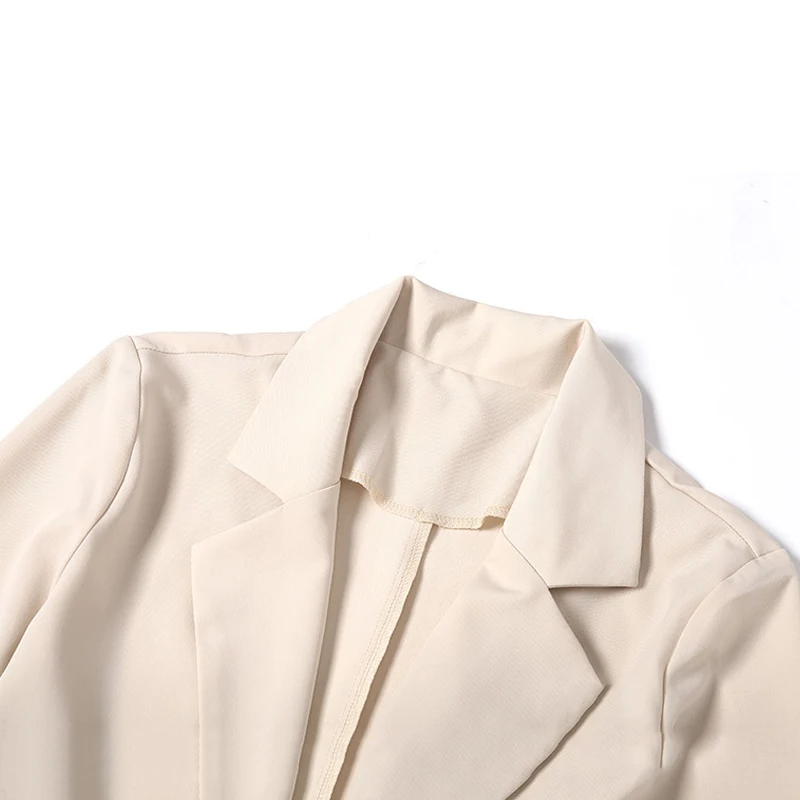 

2020 Autumn Long-sleeve Slim Slimming Solid Color Double-Breasted Casual All-match Small Suit Jacket Women