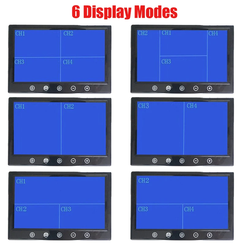 YuanTing 9-дюймовый TFT ЖК-монитор заднего вида четырехъядерный раздельный монитор