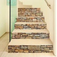 6pcsset 3d stone staircase stair riser floor sticker self adhesive diy stairway waterproof pvc wall decal