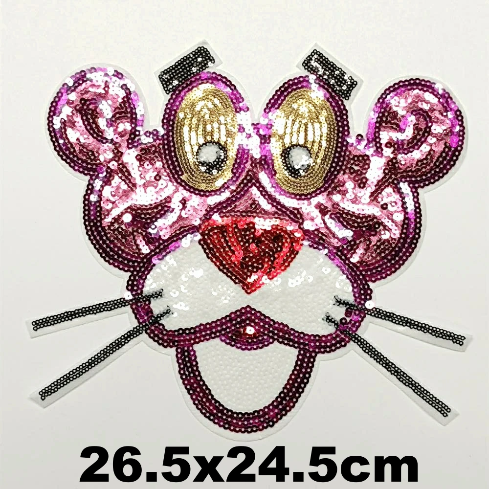 

large embroidery big tiger leopard animal cartoon patches for clothing DE-3363