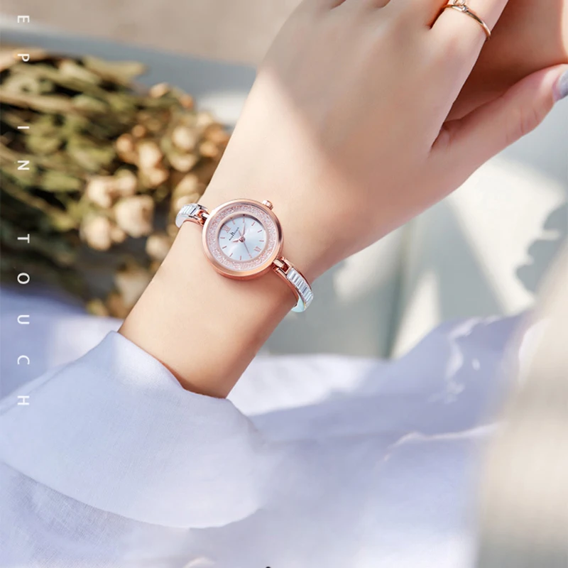 2021 New Watch Women Quartz Wristwatch Diamond Bracelet Korean Fashion Starry Womens Watches Dropshipping Relojes Para Mujer images - 6