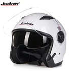 Подлинный мотоцикл JieKai шлем унисекс скутер мотоциклетные Шлемы Casco Capacete с двойной линзой
