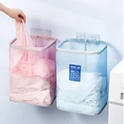 Новая портативная настенная сумка для хранения нижнего белья, носков, одежды, складная сумка для хранения белья в ванной комнате, синийрозовый