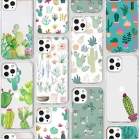 ciciber funda case for iphone 13 case for iphone 12 13 11 pro xr 7 x xs max 8 6 6s plus 5s se 2020 silicone cactus green