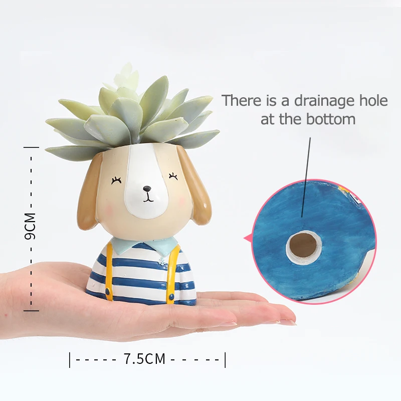 Набор дощечек с милыми животными 4 шт. творческие суккулентные цветы настольные