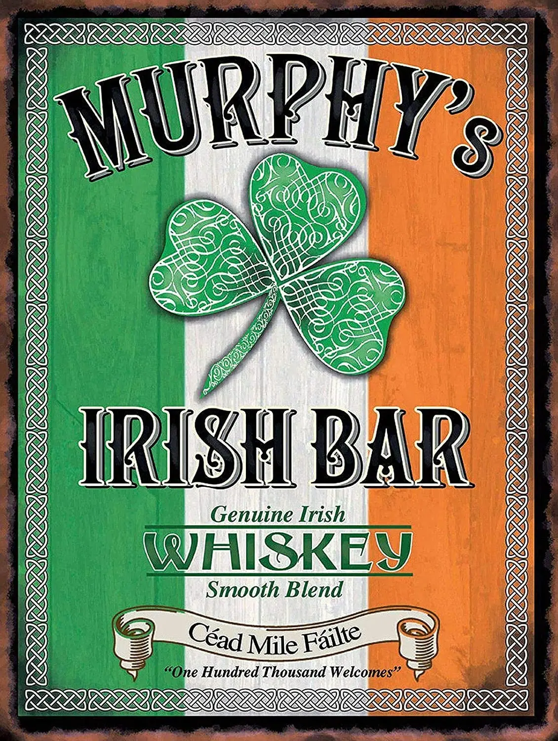 

Lplpol ShabbyChic Murphy's Irish Bar Retro Metal Sign/Plaque, Pub, Bar, Man Cave 12" x 18"