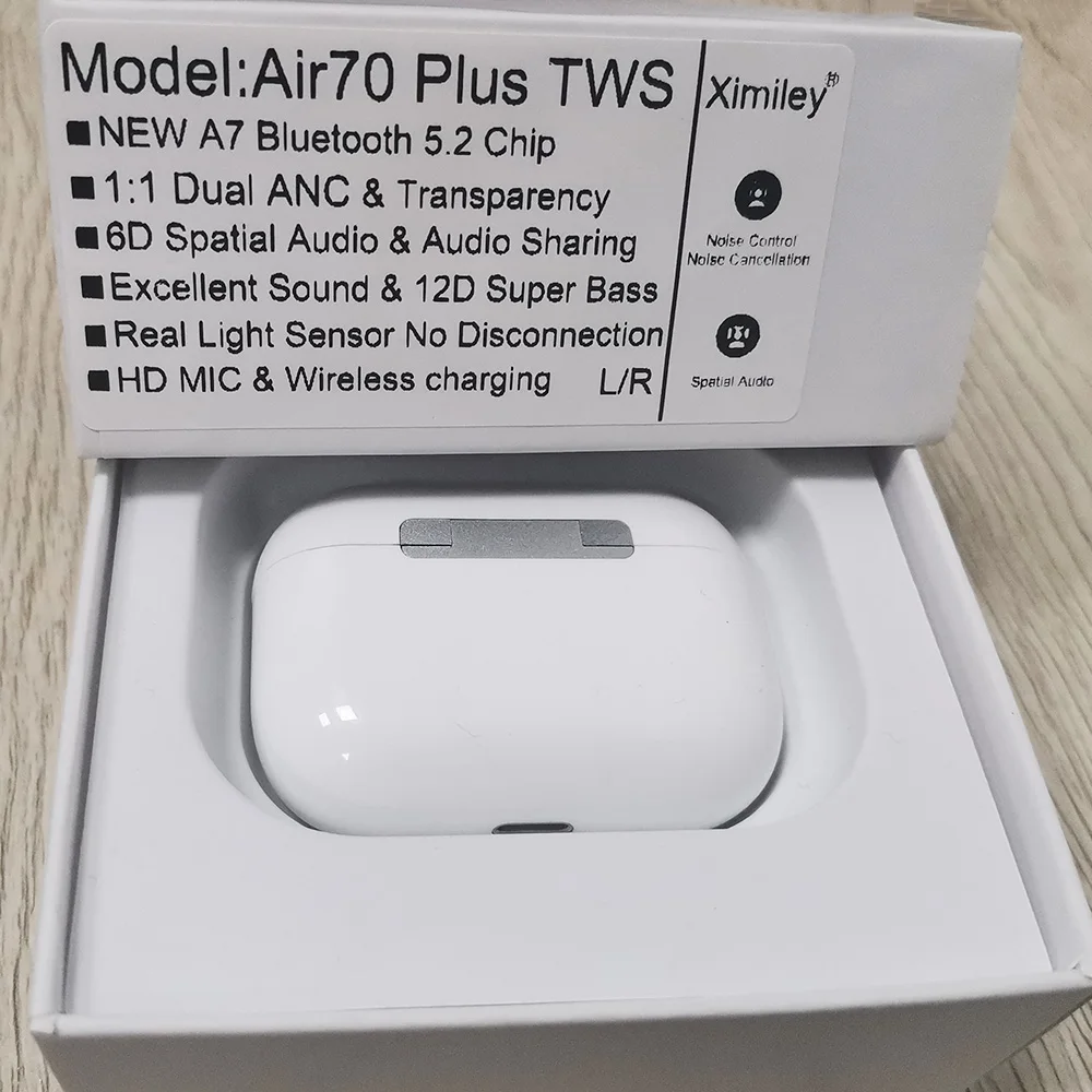 Беспроводные наушники Air60 Air70 Plus TWS с функцией пространственного аудио и