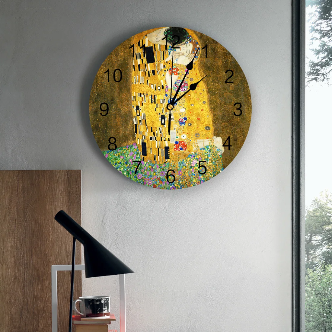 Настенные часы Gustav Klimt The Kiss домашний декор спальня бесшумные Oclock настенные для